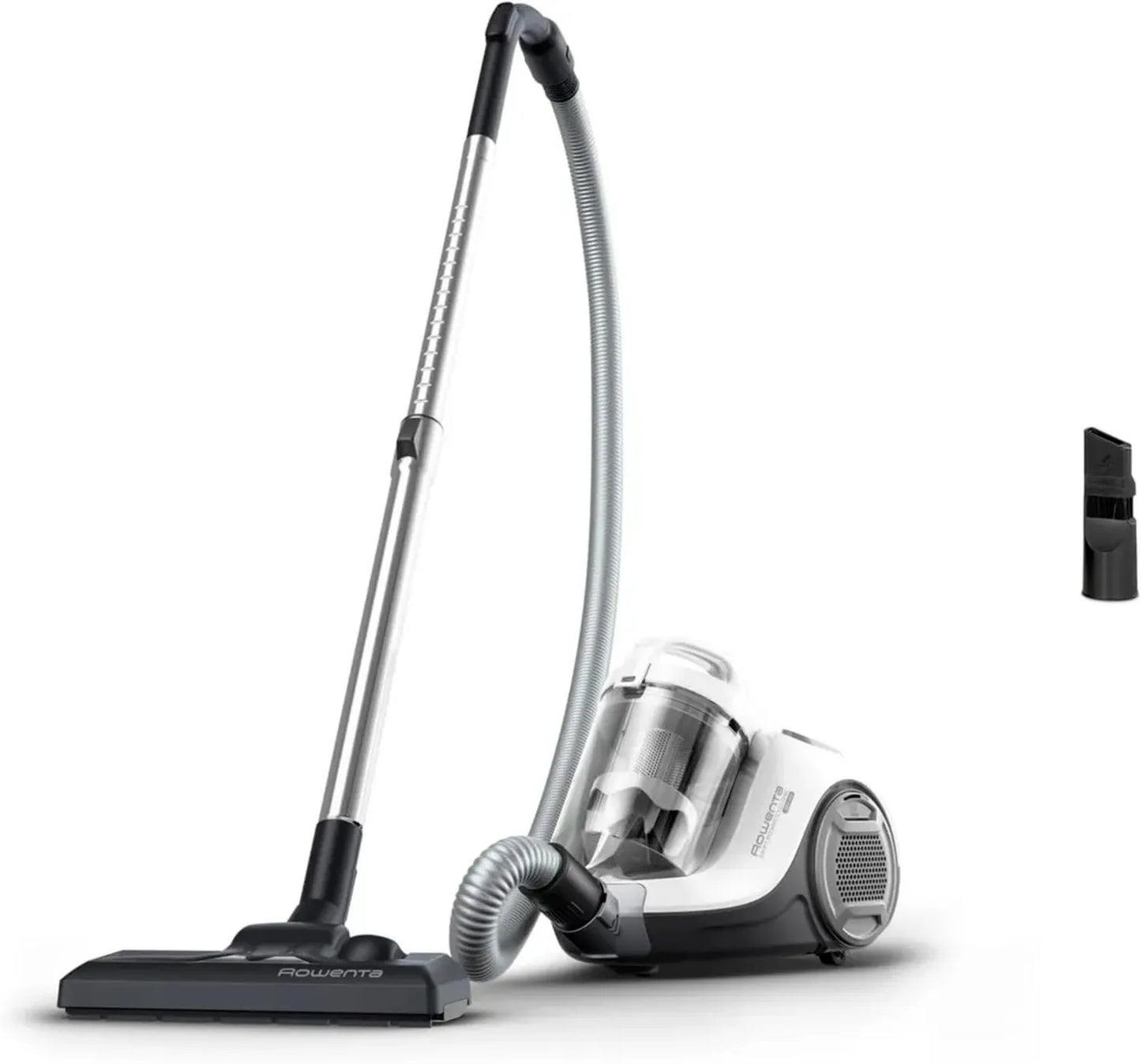Aspirateur Rowenta Cyclonique Sans Sac 900W, Efficacité Énergétique, Filtration Avancée, Portée 7,6 m, Design Compact