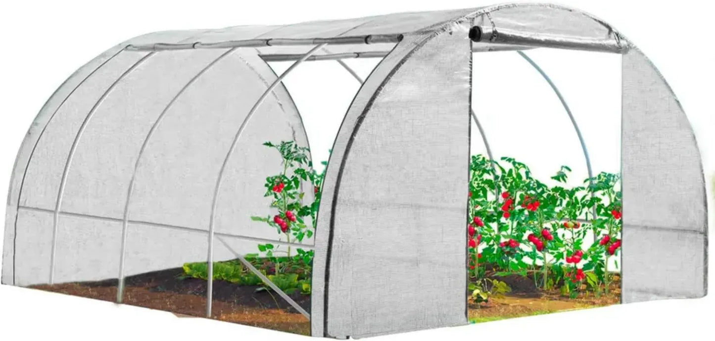 Serre de Jardin Professionnelle 12m² Blanc, Utilisable Toute l'Année, 4x3m