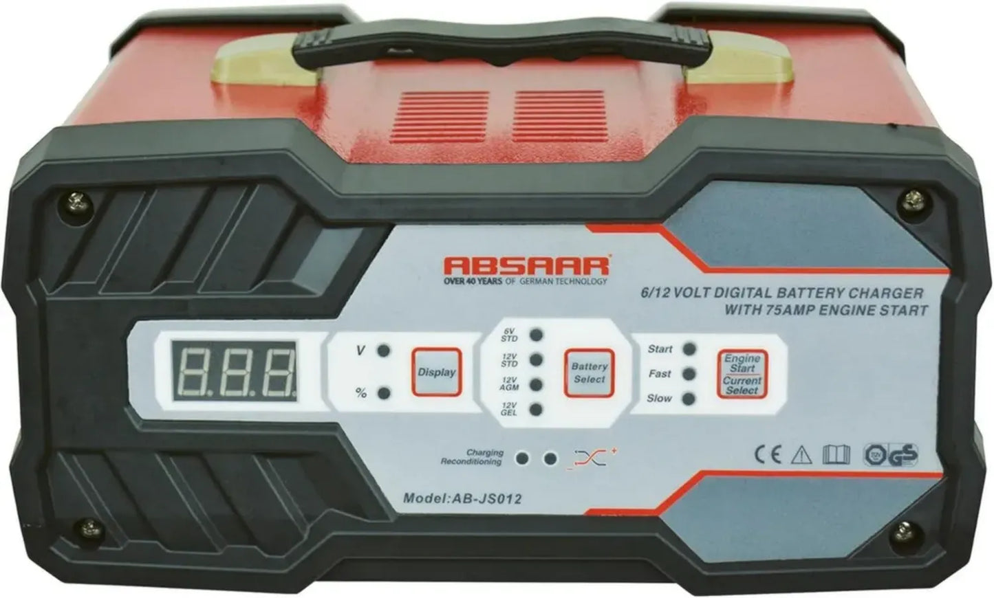 Absaar Chargeur de Batterie et Démarreur Automatique 6V/12V 12A