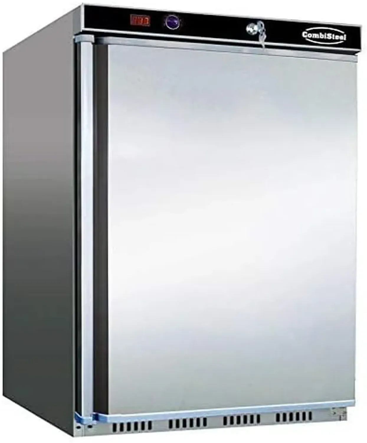 Réfrigérateur compact 130L en acier inoxydable - Combisteel - R600a - Porte pleine