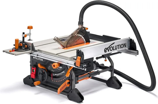 Scie à Table Évolution R255TBL+ avec Lame Multi-Matériaux, 1800W, Coupe Précise Bois-Métal-Plastique
