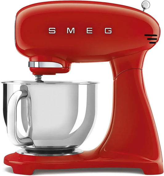Smeg Robot Pâtissier Full Color Rouge, 10 Vitesses, Bol 4,8 L, 800 W