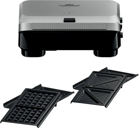 Appareil à Sandwichs Braun SM5005 - 800W - Inox et Noir