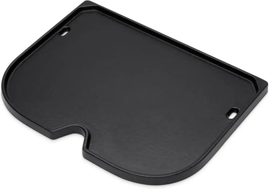 Plancha en fonte émaillée Weber pour barbecue électrique Lumin Compact, surface antiadhésive, bords relevés, accessoire barbecue durable, noir, 1,3 x 28,5 x 21,5 cm